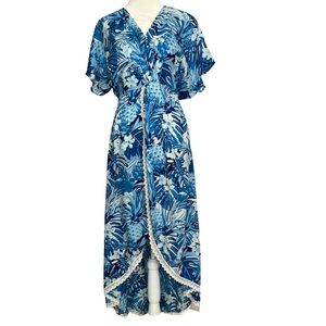 America and beyond tropical maxi dress Beachy NWT